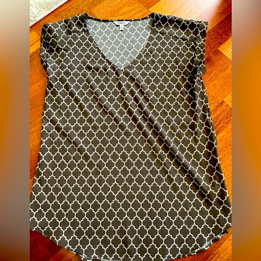 Express business casual silk shirt